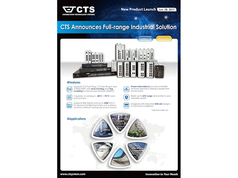 CTS Announces Full-range Industrial Solution 