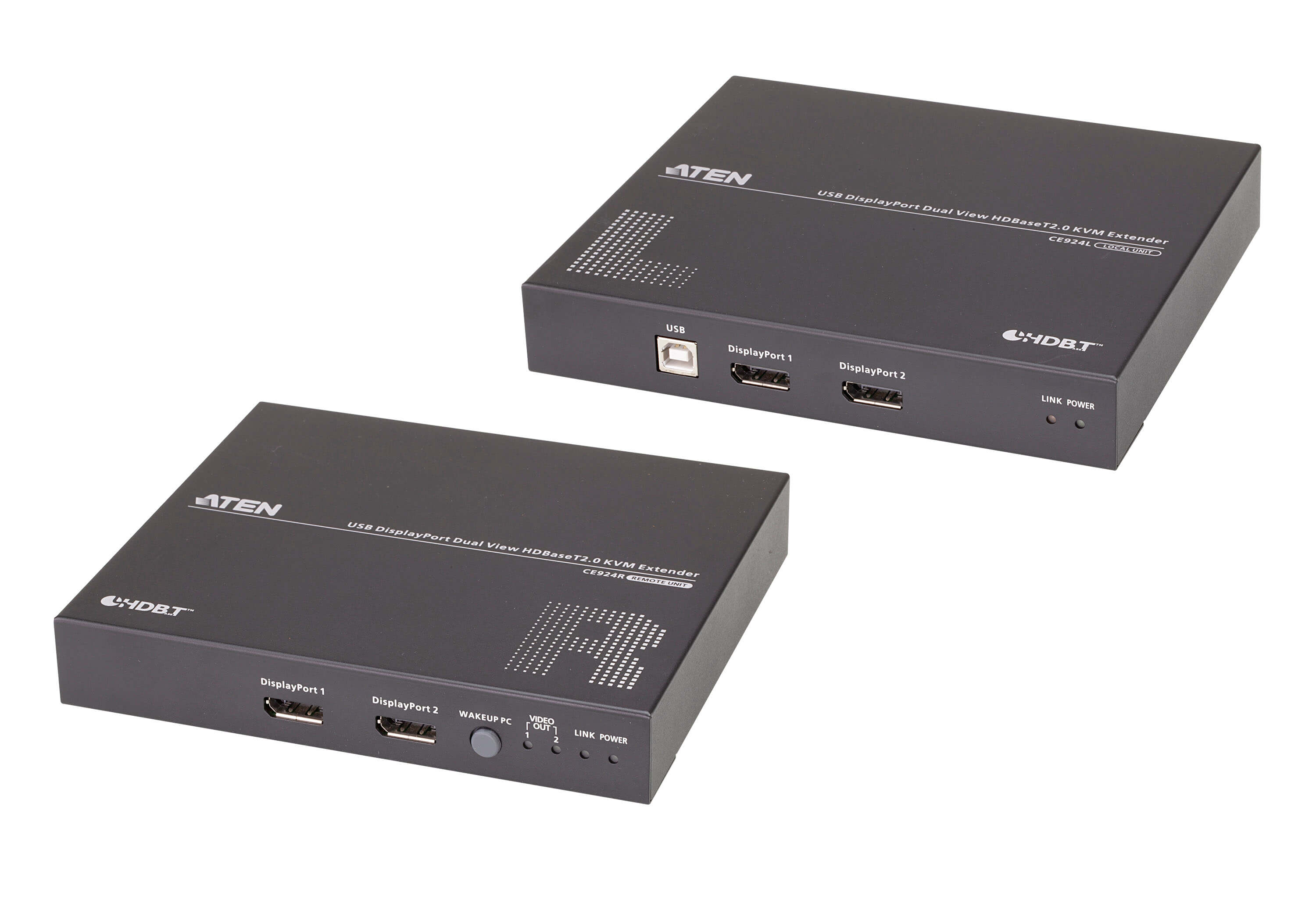 USB DisplayPort Dual View HDBaseT™ 2.0 KVM Extender (4K@100m for Single View) New